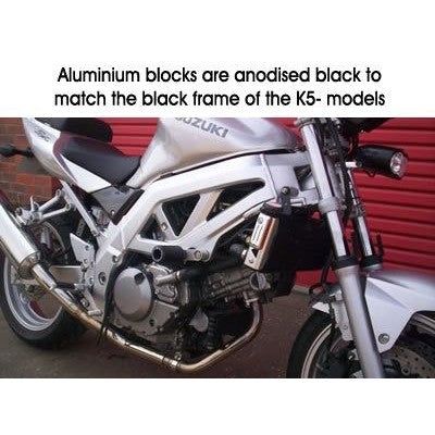 Load image into Gallery viewer, R&G Racing Black Classic Style Crash Protectors For 2005-2012 Suzuki SV650 Bikini