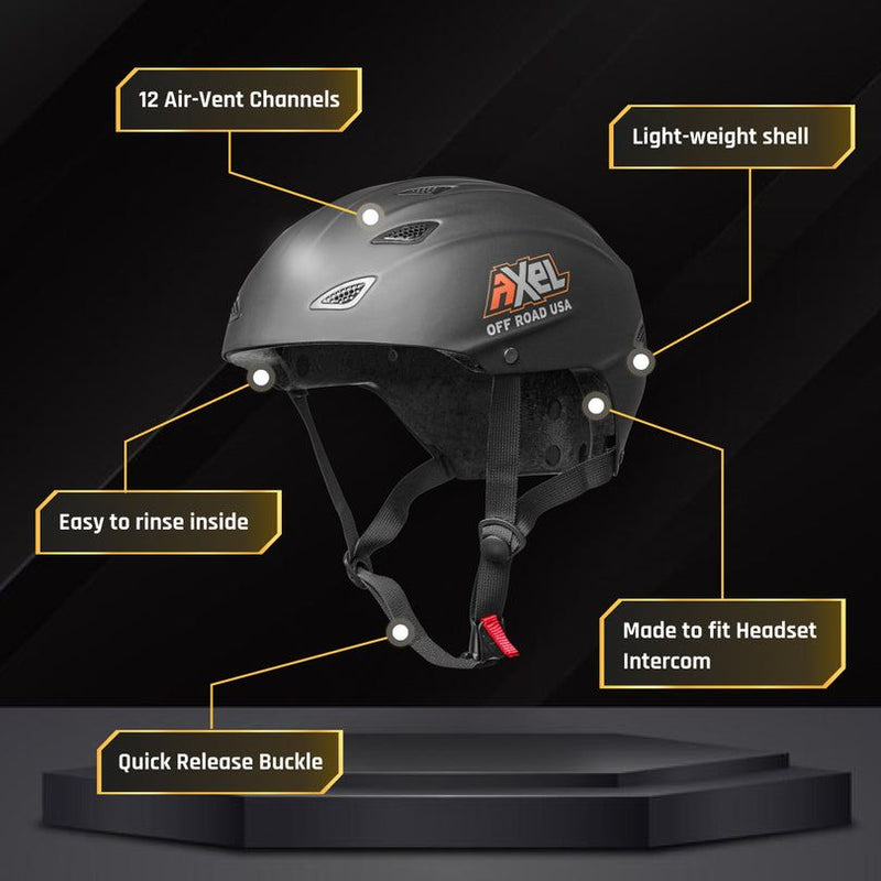 Load image into Gallery viewer, Axel Off Road USA GRIT D.O.T. Helmet - Racy Black Matte