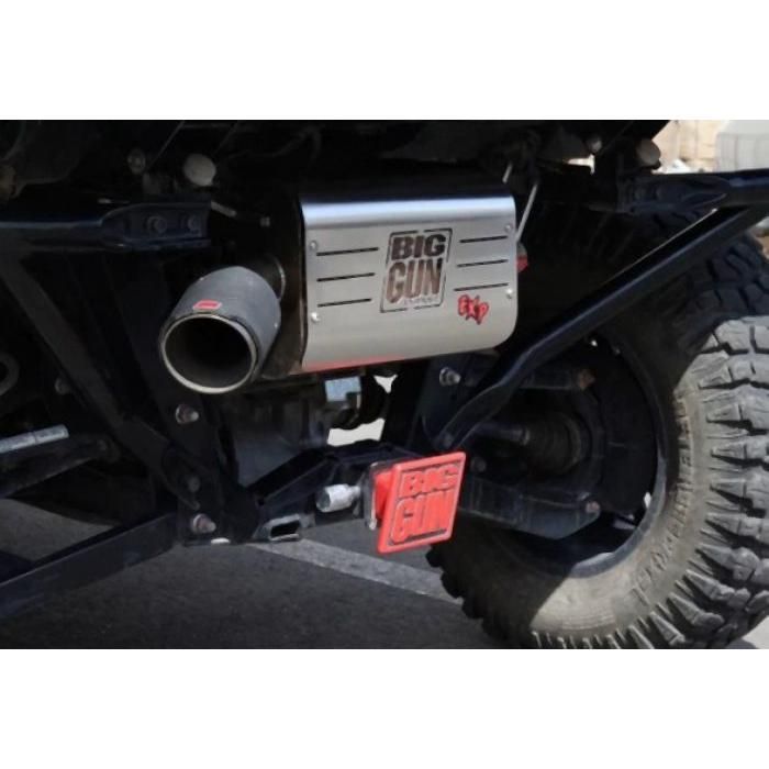 Load image into Gallery viewer, Big Gun ECO Brushed Aluminum Slip-On Exhaust With Black End Tip For Suzuki Quadsport Z400 KFX400