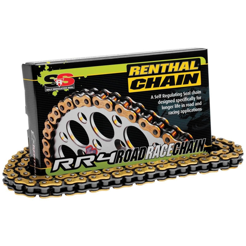 Load image into Gallery viewer, RENTHAL RR4 SRS Road Race Chain 120 Links Gold