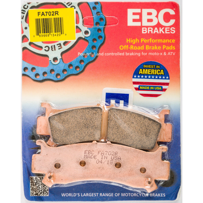 Load image into Gallery viewer, EBC 1 Pair Sintered R Series Heavy-Duty Brake Pads MPN FA702R