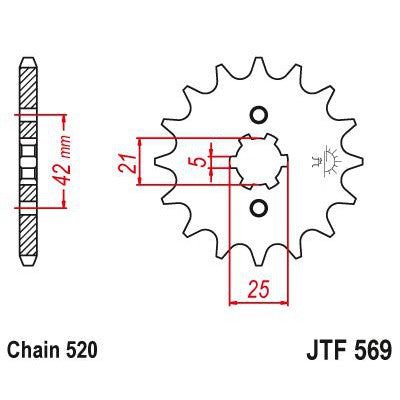 Load image into Gallery viewer, JT Sprockets Front Steel Countershaft Sprocket 17 Tooth 17T 520 Chain JTF569.17