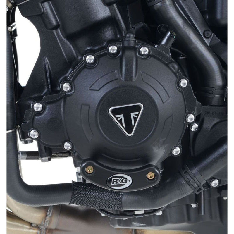 Load image into Gallery viewer, R&G Racing Black Engine Case Sliders LHS For 2017-2018 Triumph Speed Triple R