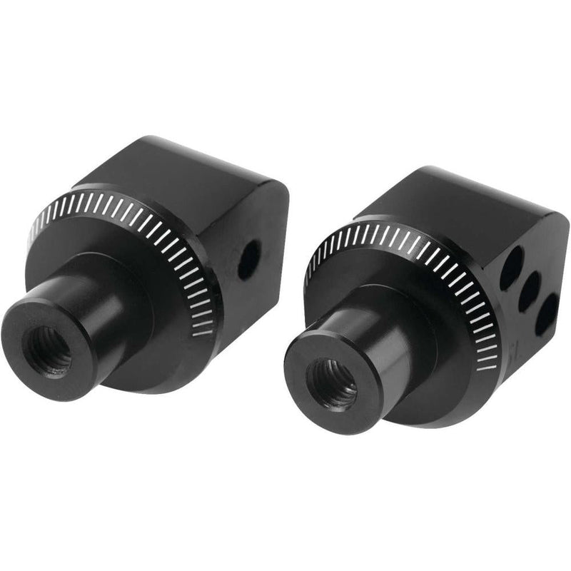 Load image into Gallery viewer, Puig Adventure Footpeg Adaptors Black Rear - 6351N