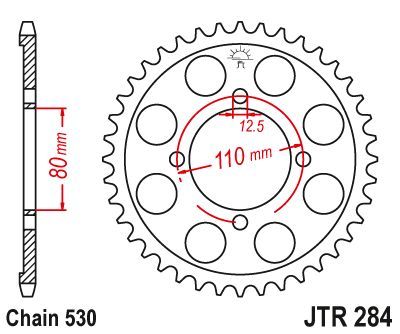 Load image into Gallery viewer, JT Sprockets Rear Steel Sprocket 40 Tooth 40T 530 Chain JTR284.40