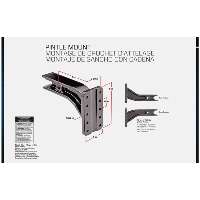 Load image into Gallery viewer, Super Titan Pintle Mount fits Super Titan 3 inch Receiver Hitches, 25,000 lbs. Capacity, Black