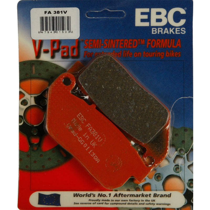 Load image into Gallery viewer, EBC 1 Pair V-Pad Semi-Sintered Touring Brake Pads MPN FA381V