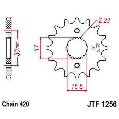 Load image into Gallery viewer, JT Sprockets Front Steel Countershaft Sprocket 14 Tooth 14T 420 Chain