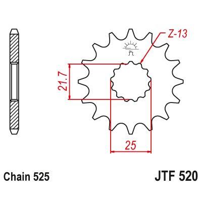 Load image into Gallery viewer, JT Sprockets Front Steel Countershaft Sprocket 15 Tooth 15T 525 Chain For Kawasaki W650 A1,A2,A3,A4 1999-2002 JTF520.15