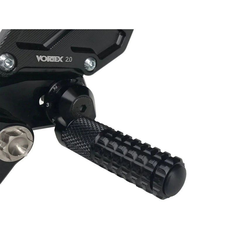 Load image into Gallery viewer, Vortex Racing Adjustable Rear Set Black - RS628K