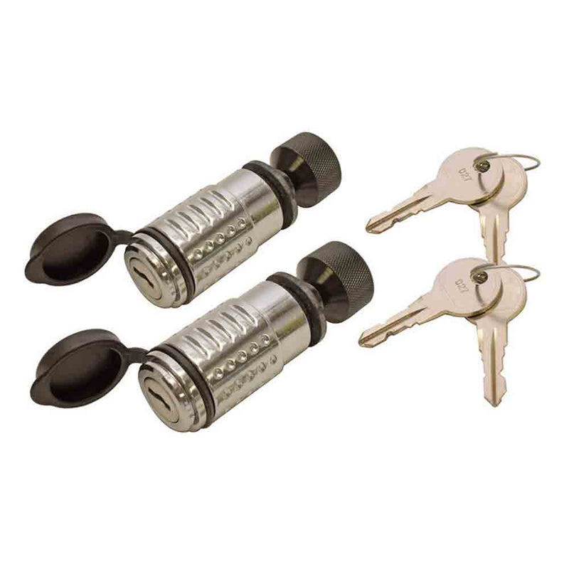Load image into Gallery viewer, Keyed Alike - Spare Tire Lock - Adjustable 1/4 Inch to 7/8 Inch Internal Width - 1/2 Inch Diameter Pin - 2 Pack