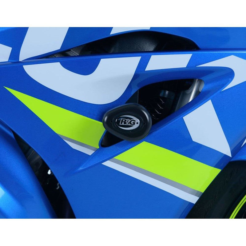 Load image into Gallery viewer, R&G Racing White Aero Style Crash Protection Bobbins For 2017-2018 Suzuki GSXR1000