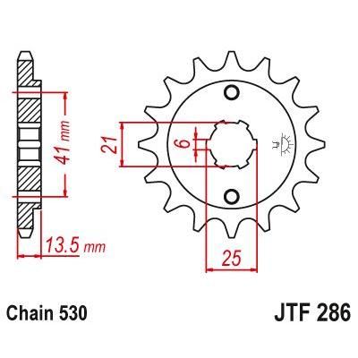 JT Sprockets Front Steel Countershaft Sprocket 15 Tooth 15T 530 Chain For Honda Interceptor 500 VF500F FD,FE,F2E 1984-1985 JTF286.15