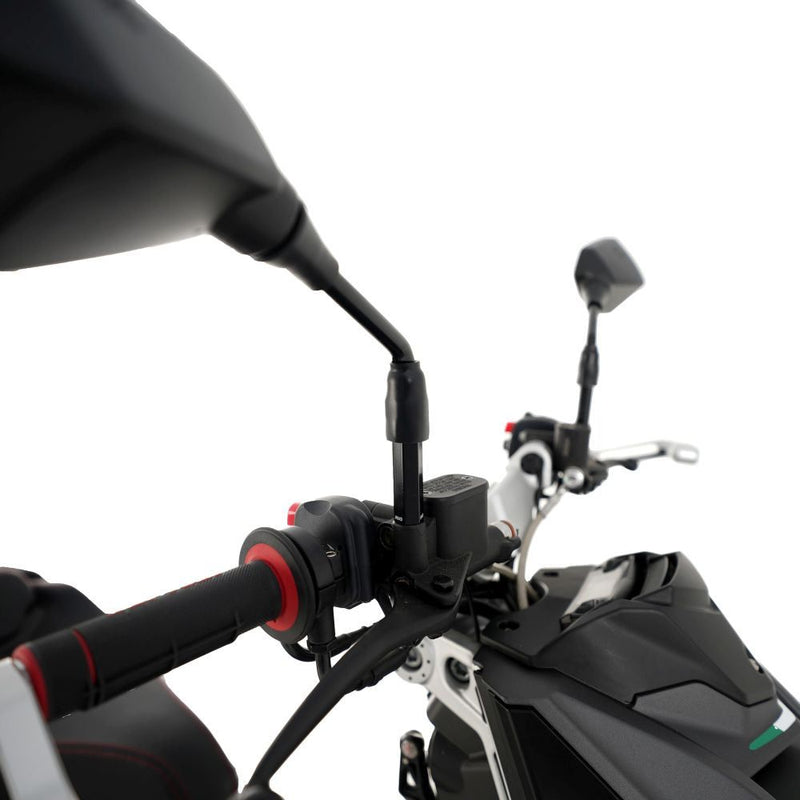Load image into Gallery viewer, R&G Racing Black Mirror Risers M10 x 1.25 Threaded Mirrors For 2021-2024 Aprilia Tuono 125