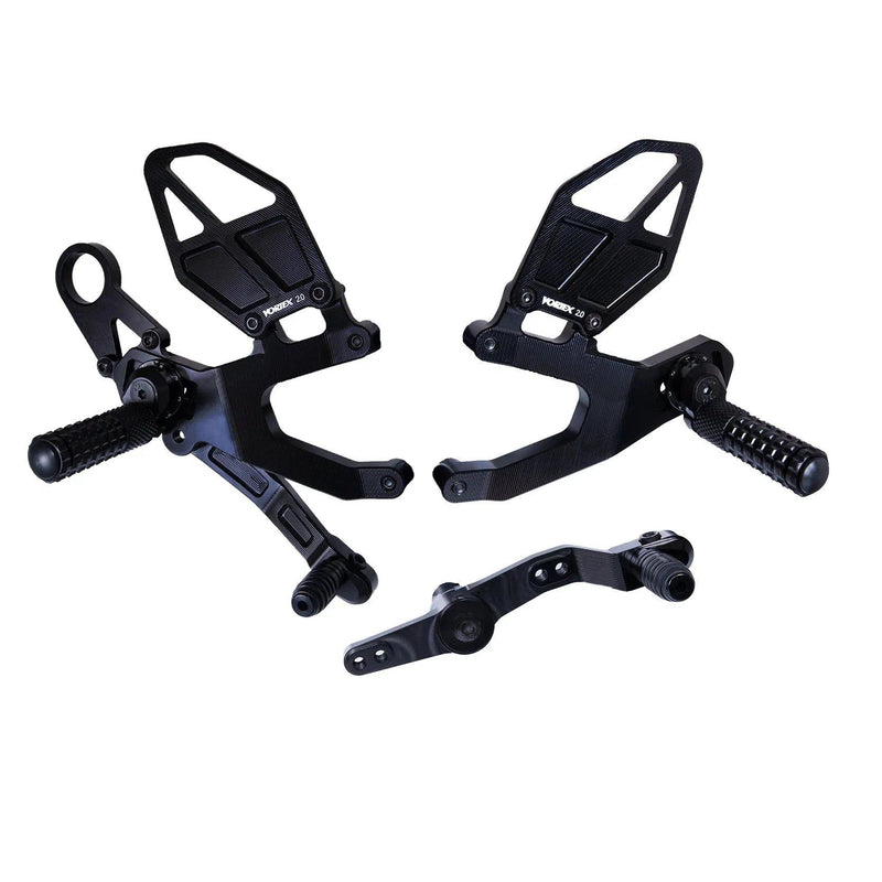 Load image into Gallery viewer, Vortex Racing Adjustable Rear Set Black - RS184K