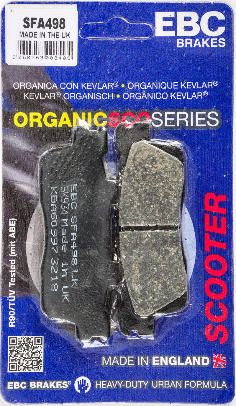 Load image into Gallery viewer, EBC 1 Pair Premium SFA Organic OE Replacement Brake Pads MPN SFA498