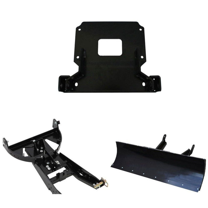 Load image into Gallery viewer, Denali Black UTV Snow Plow Kit For Polaris Ranger Crew 1000 Diesel 2016-2018