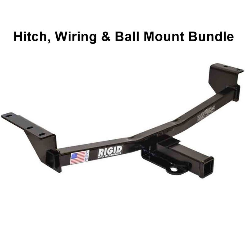 Load image into Gallery viewer, Rigid Hitch (R3-0514) Class III 2 Inch Receiver Trailer Hitch Bundle - Includes Ball Mount and Custom Wiring Harness fits 2008-2020 Nissan Rogue (Except Krom & Sport) & 2014 Rogue Select