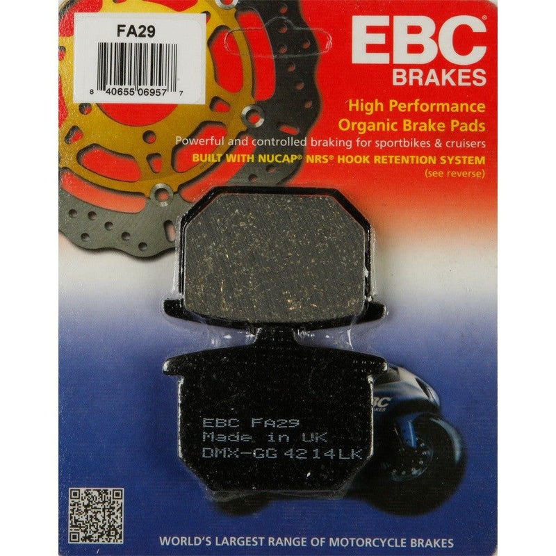 Load image into Gallery viewer, EBC 1 Pair FA-SFA-TT-X Premium Organic Replacement Brake Pads MPN FA29