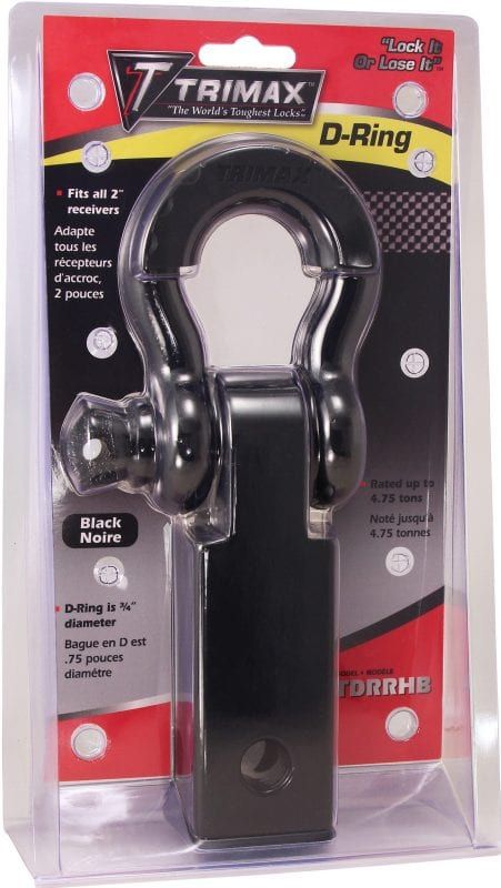 Load image into Gallery viewer, Black Tow Strap Shackle Mount for 2 Inch Receivers