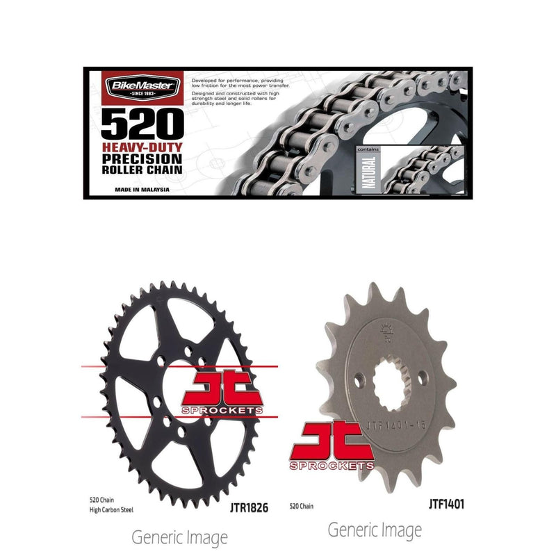 Load image into Gallery viewer, 520H Heavy-Duty Chain,Front & Rear Sprocket Kit SUZ LT-Z400 QuadSport 2004-2008