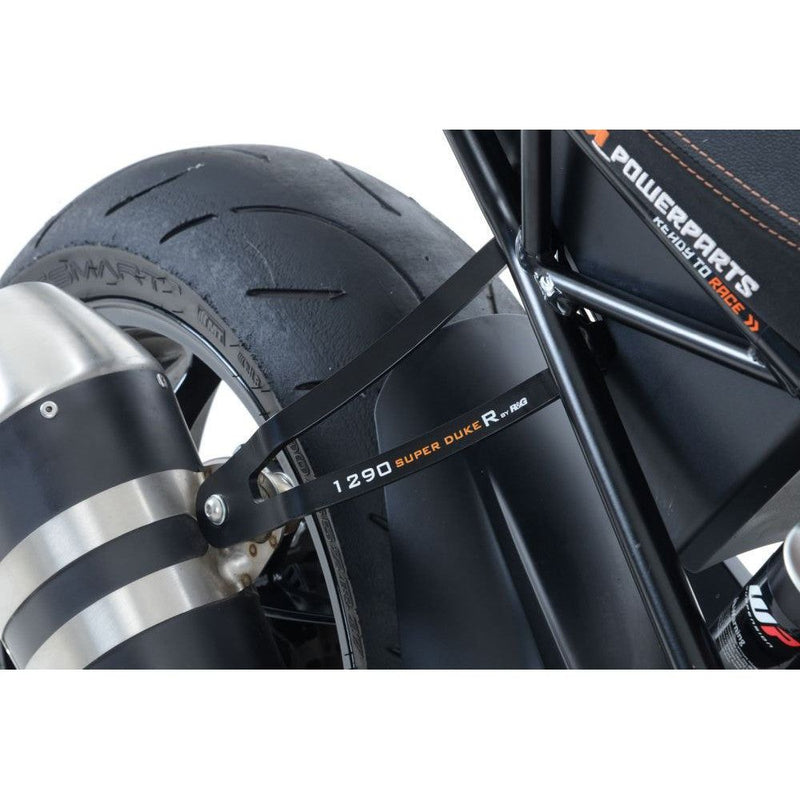Load image into Gallery viewer, R&G Racing Black Exhaust Hanger For 2014-2016 KTM 1290 Super Duke R EH0059BK