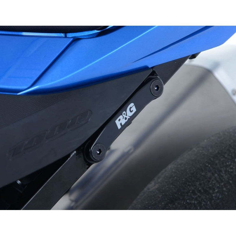 Load image into Gallery viewer, R&G Racing Black Footrest Delete Blanking Plates For 2013-2017 Kawasaki Ninja 250
