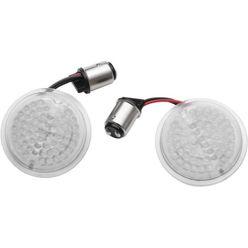 Load image into Gallery viewer, Kuryakyn LuminEZ LED Rear Turn Signal Inserts for Harley-Davidson Black 2938