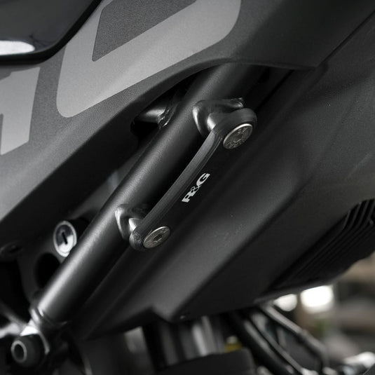 R&G Racing Black Rear Foot Rest Delete Blanking Plates LHS For 2023-2024 CF-Moto 450SR