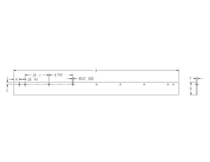 Load image into Gallery viewer, SAM Cutting Edge 1/2 X 6 X 102 Inch - High Carbon Steel-Replaces Boss #STB03072 (Rigid Hitch RCE-BOSS85)