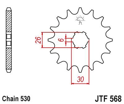 Load image into Gallery viewer, JT Sprockets Front Steel Countershaft Sprocket 17 Tooth 17T 530 Chain JTF568.17