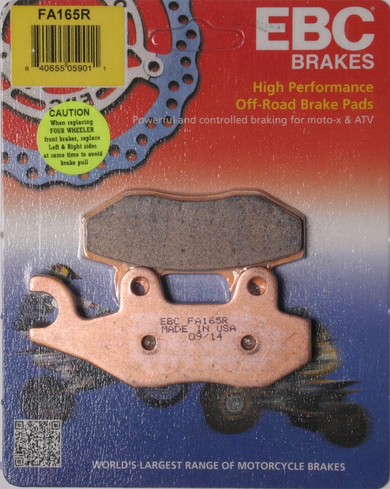 Load image into Gallery viewer, EBC 1 Pair Sintered R Series Heavy-Duty Brake Pads MPN FA165R