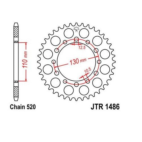 Load image into Gallery viewer, Steel Rear Sprocket 42T for Street KAWASAKI EL250 1995-1998