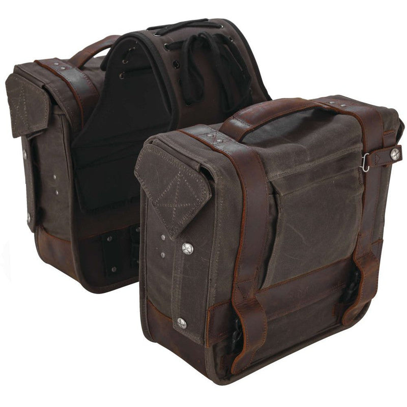 Load image into Gallery viewer, Burly Brand Voyager Throw Over Saddlebags Dark Oak - B15-1002D