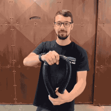 Load image into Gallery viewer, Rugged Radios MAC-X 2-6 ft Expandable Ultra Flex Helmet Air Pumper System Hose MAC-X-HOSE-BLK