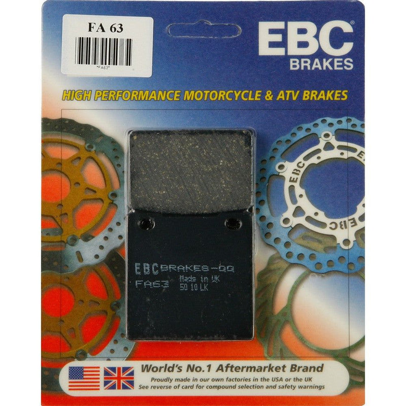 Load image into Gallery viewer, EBC 1 Pair FA-SFA-TT-X Premium Organic Replacement Brake Pads MPN FA63