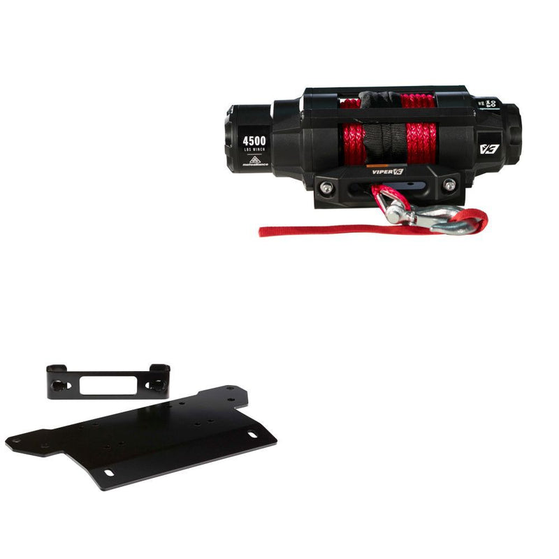 Load image into Gallery viewer, Viper 4500lbs V3 Winch Red Rope With Mount For Polaris Ranger SP 570 2018-2020