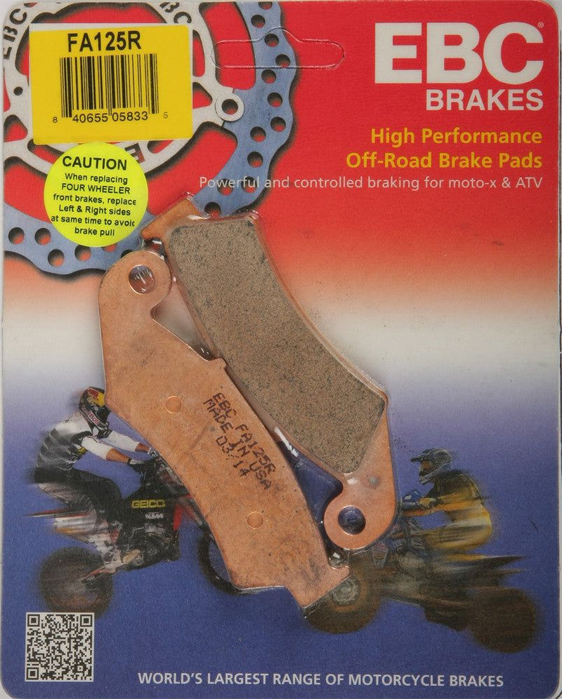 Load image into Gallery viewer, EBC 1 Pair Sintered R Series Heavy-Duty Brake Pads MPN FA125R
