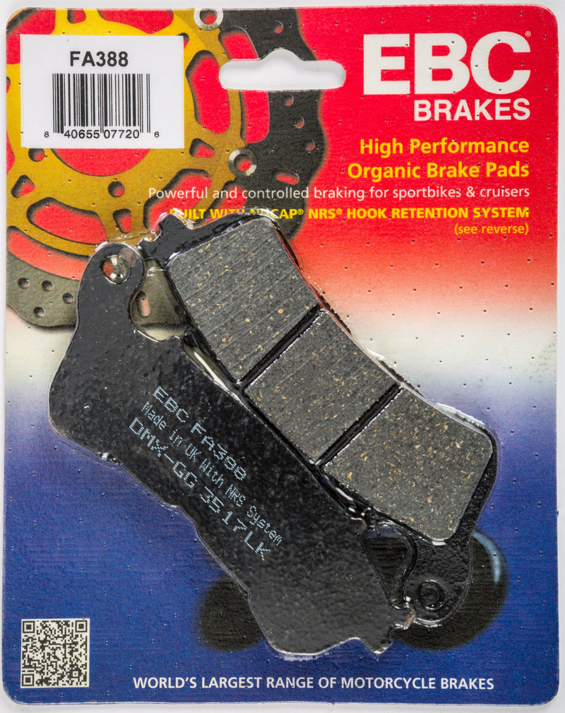 Load image into Gallery viewer, EBC 1 Pair Premium SFA Organic OE Replacement Brake Pads MPN FA388