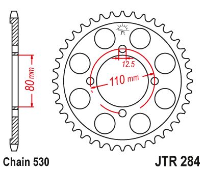 Load image into Gallery viewer, JT Sprockets Rear Steel Sprocket 43 Tooth 43T 530 Chain JTR284.43