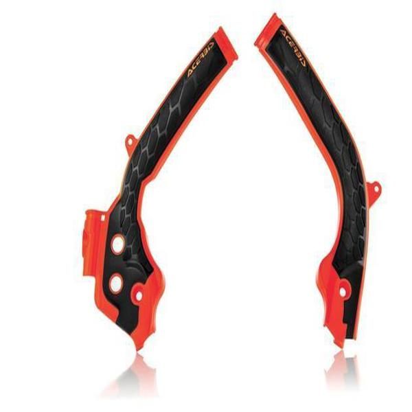 Load image into Gallery viewer, Acerbis 16 Orange/Black X-Grip Frame Guard - 2449535225
