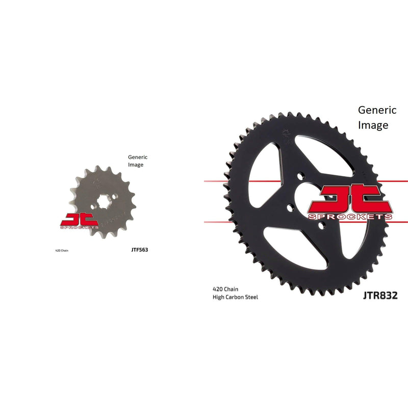 Load image into Gallery viewer, JT SPROCKETS Front and Rear Steel Sprocket Kit for OffRoad YAMAHA YZ80 1977