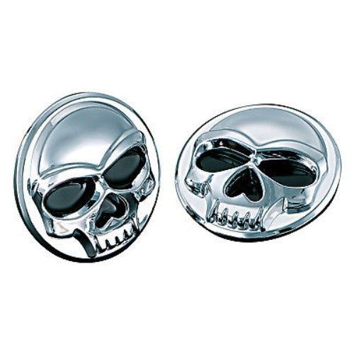 Load image into Gallery viewer, KURYAKYN 2 IN CHROME ZOMBIE MEDALLIONS FOR MACH 2, UNIVERSAL APPLICATION PR 1491