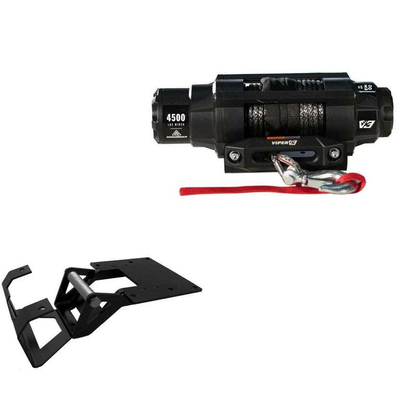 Load image into Gallery viewer, Viper 4500lbs V3 Winch Black Rope With Mount For Polaris Brutus 2012-2013