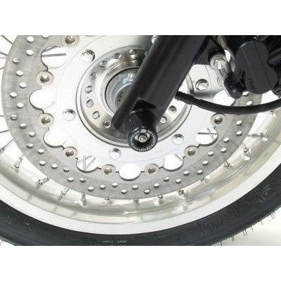 Load image into Gallery viewer, R&G Racing Black Fork Protectors For 2009-2013 Triumph Bonneville