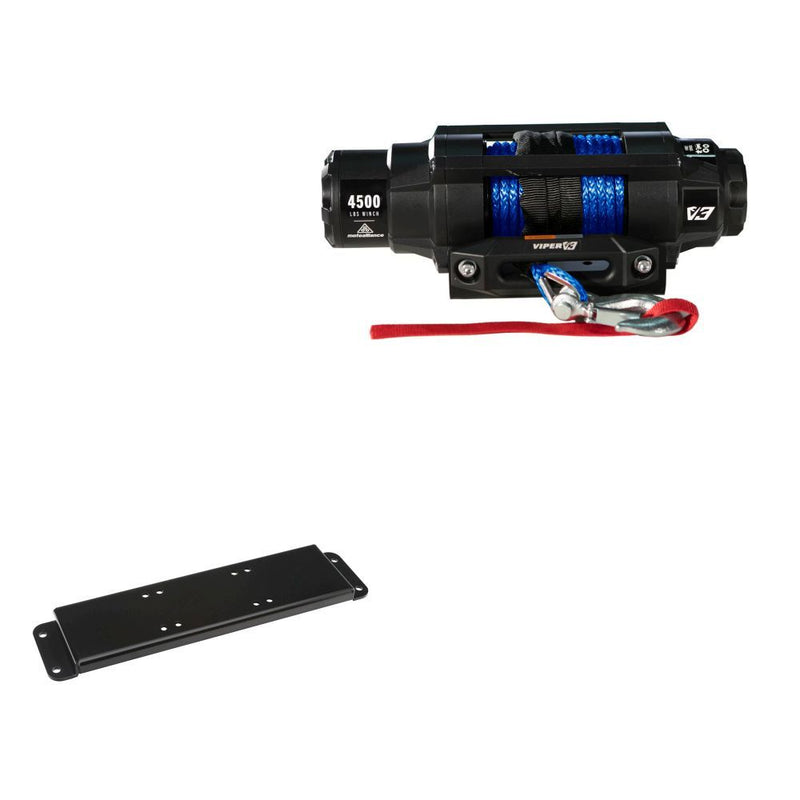 Load image into Gallery viewer, Viper 4500lbs V3 Winch Blue Rope With Mount For Polaris Ranger 700 With an Extreme Bumper 2006-2009