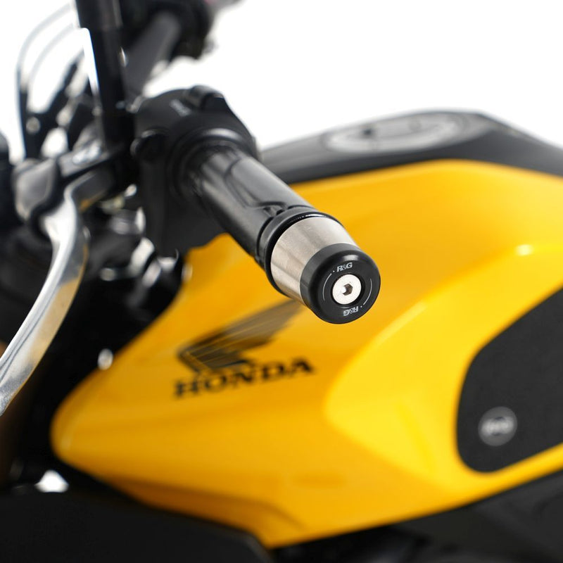 Load image into Gallery viewer, R&G Racing Black Bar End Sliders For 2018-2024 Honda CB300R