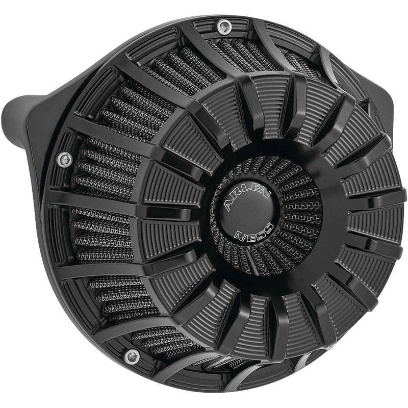 Load image into Gallery viewer, Arlen Ness 15-Spoke Black Inverted Air Cleaner 18-991