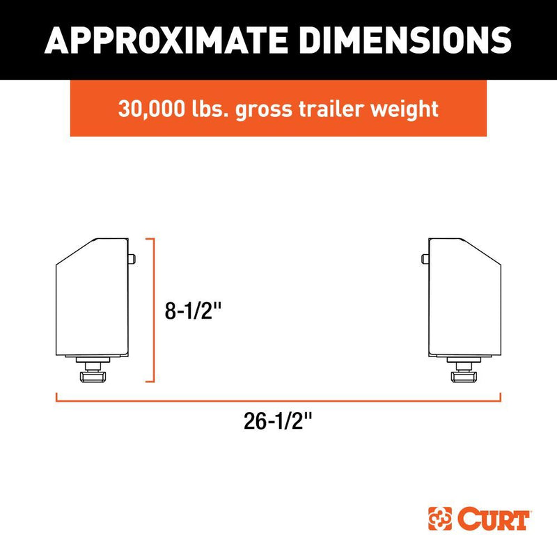 Load image into Gallery viewer, Curt, OEM Puck 5th Wheel Legs, Select Silverado, Sierra HD with 8 Foot Bed, 30K, Teridium Grey for PowerRide 5th Wheel Hitch