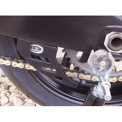 Load image into Gallery viewer, R&G Racing Toe Chain Guards - Aluminium - Black For 2004-2007 Aprilia Pegaso 650 Factory